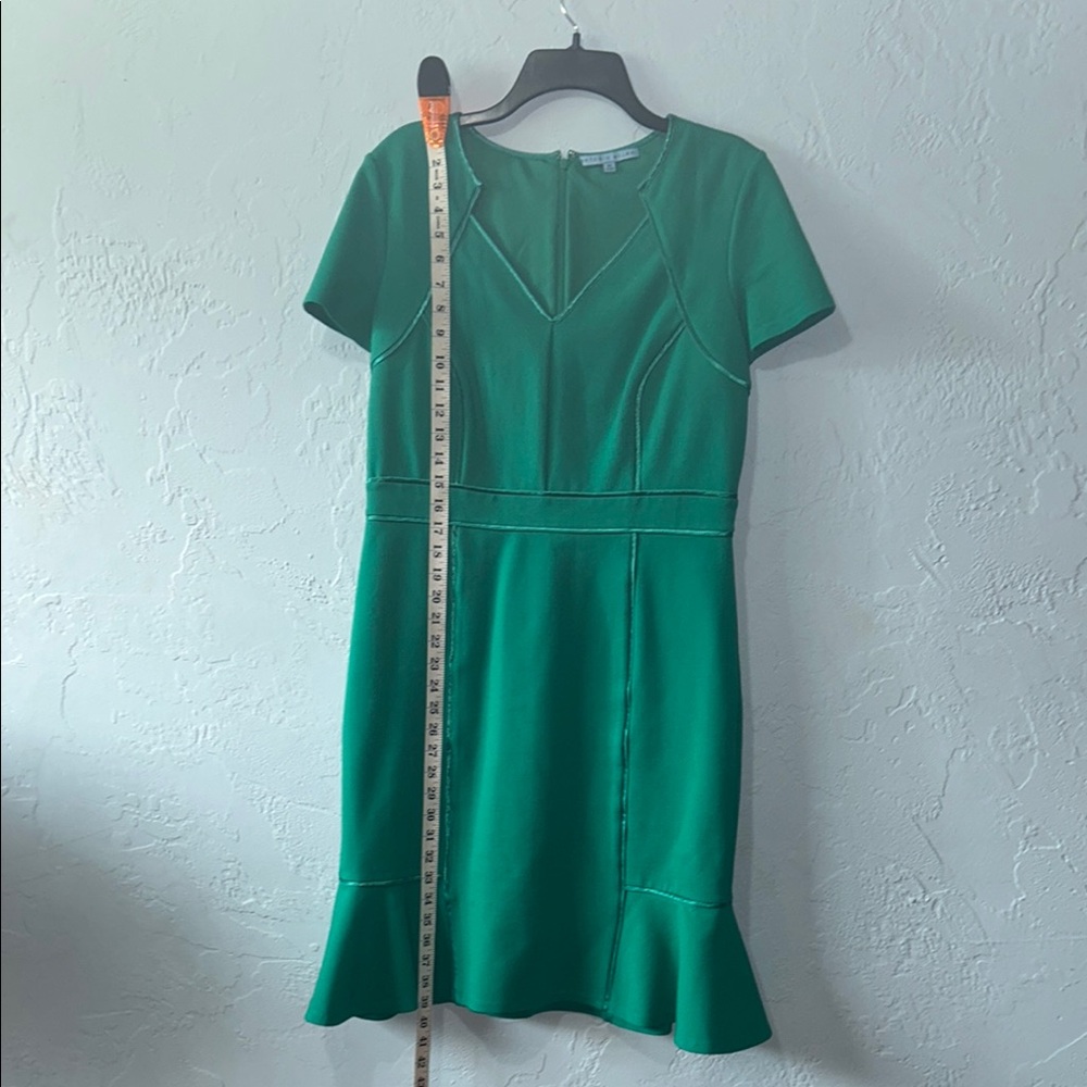 ANTONIO MELANI Green Sheath Midi Dress
